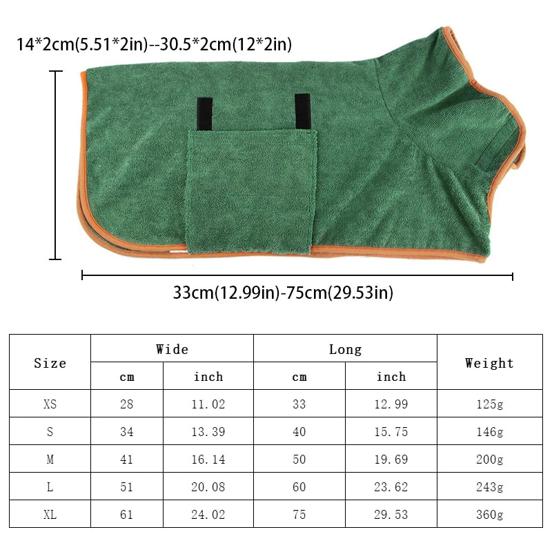 Wrap Your Best Friend in Comfort and Luxury:The SnugglePaws Dog Towel/Bathrobe